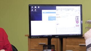 Charismatic lady Isabella Lui screams hard from credit managers pounding