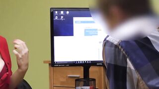 Charismatic lady Isabella Lui screams hard from credit managers pounding