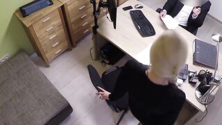 Busty blonde Karol Lilien agrees to be fucked hard in exchange of loan