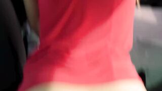 Giving this cute long haired blonde Olivia Sparkle a free ride on my car and cock
