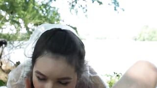 Paying beautiful babe Alisa Horakova to eat my big rod in front of her husband
