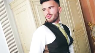 Wet and wild cock sucking and ass fucking by tailor Adam Franco and Pol Prince