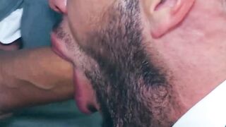 Newly hired Donato Reyes sucked and rode and thick cock of Sir Peter