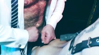 Muscular Alan Vicenzo face fucked and ass pounded by hottie Bruno Max