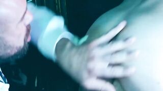 Muscular Alan Vicenzo face fucked and ass pounded by hottie Bruno Max