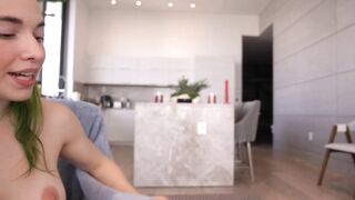 Sexy Whore Rides Clear Dildo