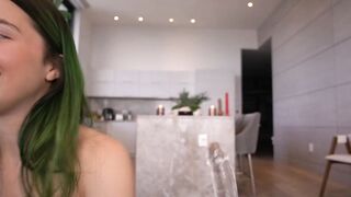 Sexy Whore Rides Clear Dildo