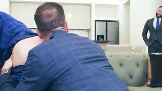 Sexy Javi Gray puts himself into a hardcore spit roasting with Donato Reyes