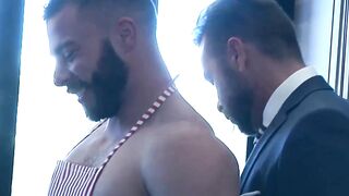 Naked chef Diego Reyes spreads legs for an ass drilling by Frank Valencia