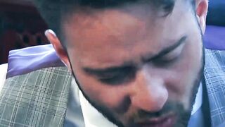 Wet blowjob and anal fucking by butler Xavi Duran and master Robbie Rojo