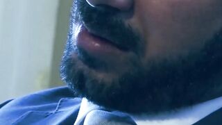 Wet blowjob and anal fucking by butler Xavi Duran and master Robbie Rojo