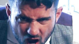 Wet blowjob and anal fucking by butler Xavi Duran and master Robbie Rojo