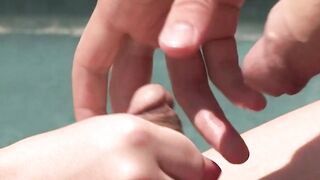 Outdoor Trans hunny gets analsmashed after BJ