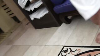 Black hair Ashley Ocean takes double dicking from stepdad and stepson
