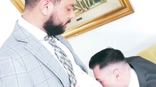 Bearded Sir Peter fingered and fucked the smooth hole of sexy Lukas Daken