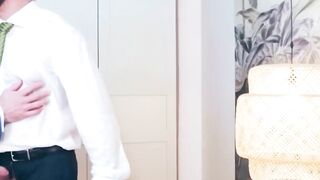 Wild and wet anal fucking session by suited buddies Dani Robles and Joe Casio