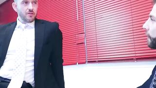 Lawyer Frankly Fox pounds his ass on the thick cock of his client Diego Reyes