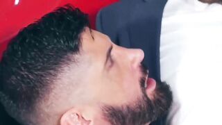 Hot Drew Dixon bent over as he welcomed the long thick cock of Justin Jett