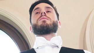 Butler Manuel Reyes spreads ass for a rough doggy style by boss Gustavo Cruz