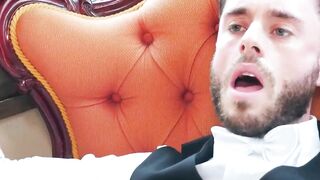 Butler Manuel Reyes spreads ass for a rough doggy style by boss Gustavo Cruz