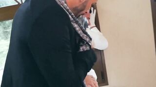 Butler Manuel Reyes spreads ass for a rough doggy style by boss Gustavo Cruz