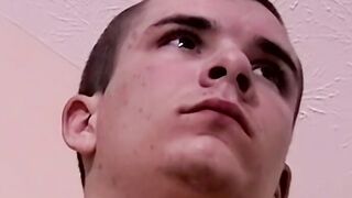Straight rider Gage Winchester masturbates his white big dick until he cums a huge lo
