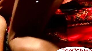 Skinny Amateur Joey have his big black dick sucked and used to bareback a tight ass