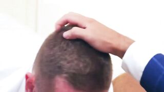 Wild face fucking and ass pounding by suited Apolo Adri and Pol Prince