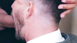 Suited Franky Fox screamed as he took the thick cock of hot Sir Peter