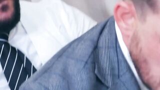 Suited Franky Fox screamed as he took the thick cock of hot Sir Peter