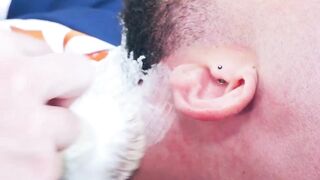 Inked Bruno Max fingered and fucked the pink hole of suited Ricky Hard