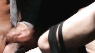 Twink Jack Aries analed by his three DILF Master