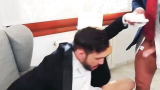 Butler Javi Grey offered his ass to get banged by his boss Christian Sam