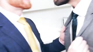 Hardcore take turn ass drilling by redhead Leander and sexy Johnny Viper