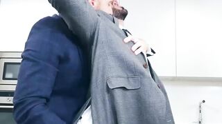 Hardcore take turn ass drilling by redhead Leander and sexy Johnny Viper