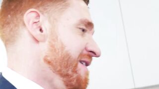 Hardcore take turn ass drilling by redhead Leander and sexy Johnny Viper