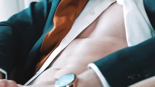 Young Reno Gold had jacked his long thick cock passionately