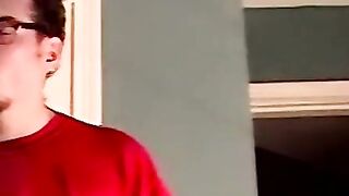 Deepthroating this straight dudes grower dick loads of cum