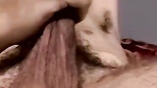 Deepthroating this straight dudes grower dick loads of cum