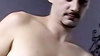 Skinny dude with his gay friend sucking his cock and cum