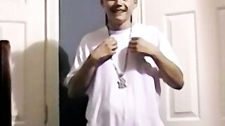 The attractive and hot guy is smoking while he masturbates
