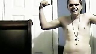 The attractive and hot guy is smoking while he masturbates