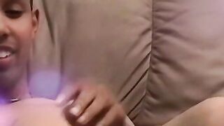 Ho teen letting off steam and having fun while jerking off