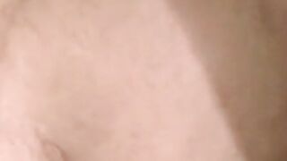 Attractive inked teen masturbates during an interview