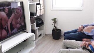 Natural tits babe Noa Tevez caught his stepbrother and step grandpa jerking off