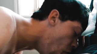 Sexy Edward Terrant moaned out in getting his ass drilled by hot James Fox
