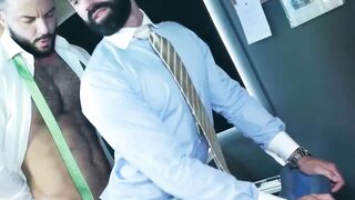 Bearded Danni Robles pounds his ass in a doggy style by hot Sir Peter