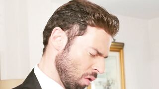 Suited Dario Beck got his hairy ass banged by pianist Oliver Marinho