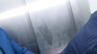 Sweaty fucking in the elevator by horny John Brachalli and Manuel  Reyes