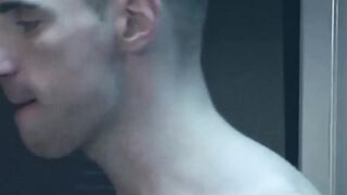 Suited Emir Boscatto sucked dicked and ass fucked by hottie Kayden Gray